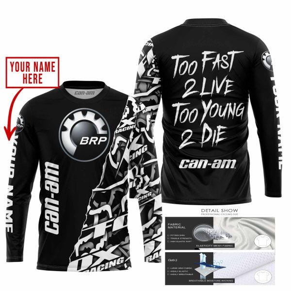 TOO FAST TO LIVE TOO YOUNG TO DIE - LIMITED EDITION - CUSTOM NAME - CAN AM - BLACK - Image 2