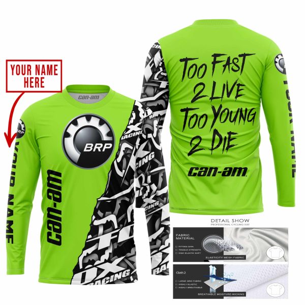 TOO FAST TO LIVE TOO YOUNG TO DIE - LIMITED EDITION - CUSTOM NAME - CAN AM - GREEN 1 - Image 2