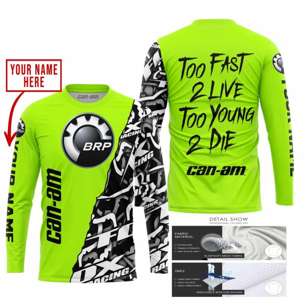 TOO FAST TO LIVE TOO YOUNG TO DIE - LIMITED EDITION - CUSTOM NAME - CAN AM - NEON - Image 2