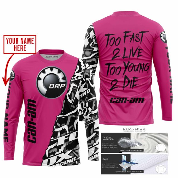 TOO FAST TO LIVE TOO YOUNG TO DIE - LIMITED EDITION - CUSTOM NAME - CAN AM - PINK 1 - Image 2