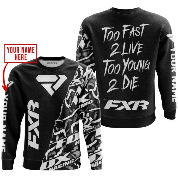 TOO FAST TO LIVE TOO YOUNG TO DIE - LIMITED EDITION - CUSTOM NAME - FXR - BLACK - Image 3