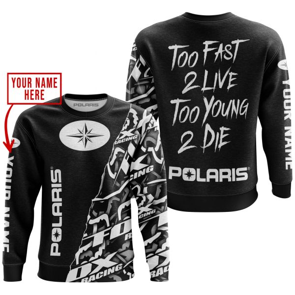 TOO FAST TO LIVE TOO YOUNG TO DIE - LIMITED EDITION - CUSTOM NAME - POLARIS - BLACK - Image 3