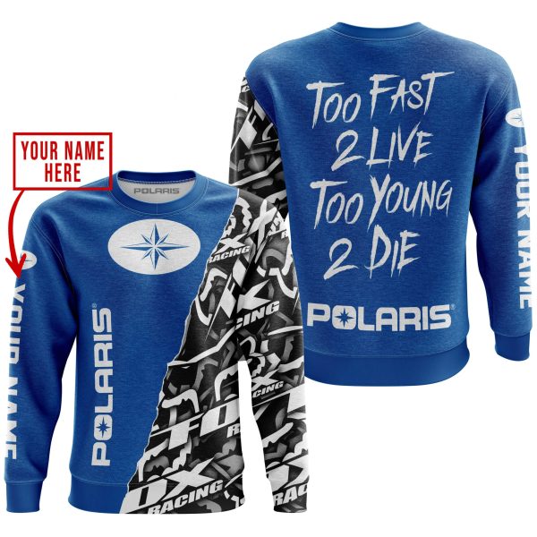 TOO FAST TO LIVE TOO YOUNG TO DIE - LIMITED EDITION - CUSTOM NAME - POLARIS - BLUE - Image 3