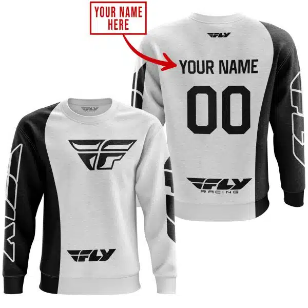 PREMIUM MX - CUSTOM NAME - FLY RACING - WHITE - Image 3