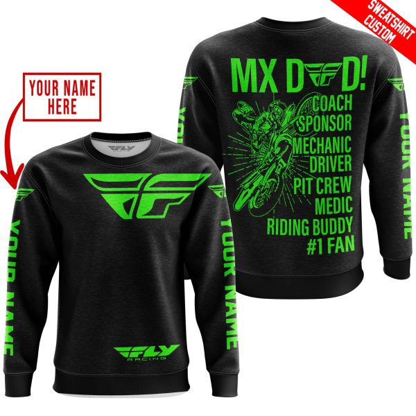 MX DAD - PERSONALISED GIFTS FOR CHILDREN & ADULTS - FLY RACING - GREEN - Image 3