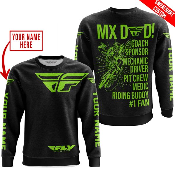 MX DAD - PERSONALISED GIFTS FOR CHILDREN & ADULTS - FLY RACING - GREEN 1 - Image 3