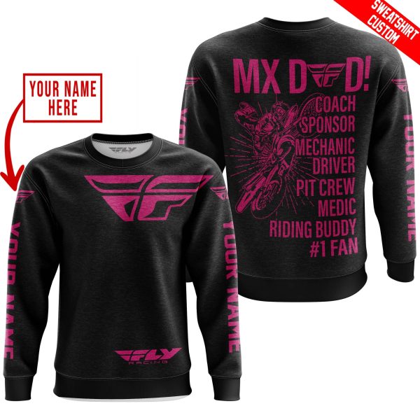 MX DAD - PERSONALISED GIFTS FOR CHILDREN & ADULTS - FLY RACING - PINK 1 - Image 3