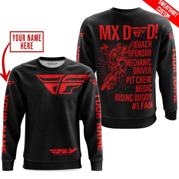 MX DAD - PERSONALISED GIFTS FOR CHILDREN & ADULTS - FLY RACING - RED - Image 3