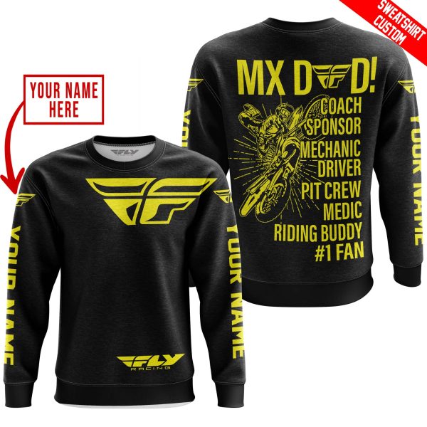 MX DAD - PERSONALISED GIFTS FOR CHILDREN & ADULTS - FLY RACING - YELLOW - Image 3