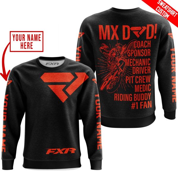 MX DAD - PERSONALISED GIFTS FOR CHILDREN & ADULTS - FXR - BLACK ORANGE - Image 3