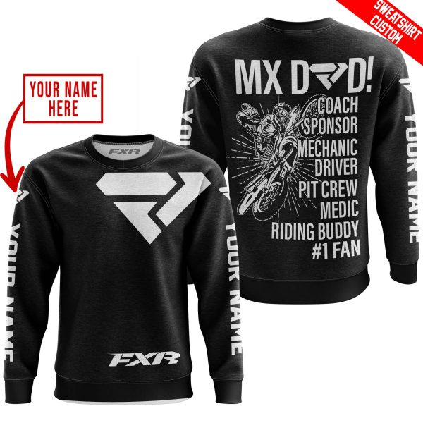 MX DAD - PERSONALISED GIFTS FOR CHILDREN & ADULTS - FXR - BLACK WHITE - Image 3