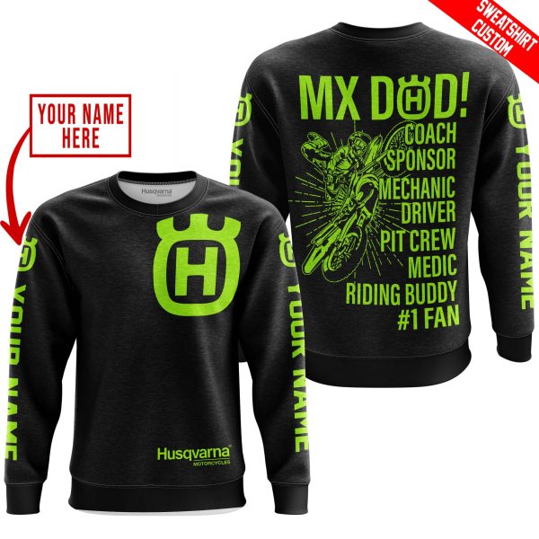 MX DAD - PERSONALISED GIFTS FOR CHILDREN & ADULTS - HUSQVARNA - NEON - Image 3
