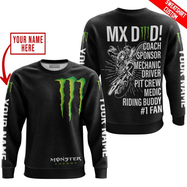 MX DAD - PERSONALISED GIFTS FOR CHILDREN & ADULTS - MONSTER - BLACK - Image 3