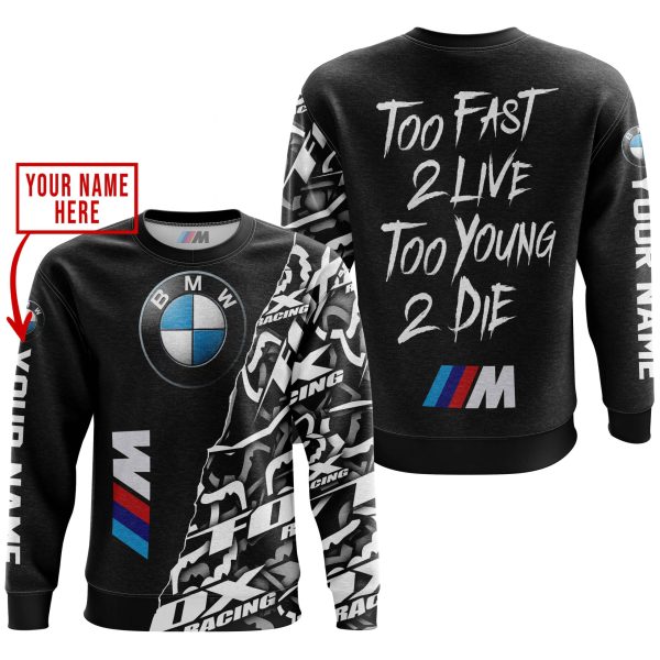 TOO FAST TO LIVE TOO YOUNG TO DIE - LIMITED EDITION - CUSTOM NAME - BMW - BLACK - Image 3
