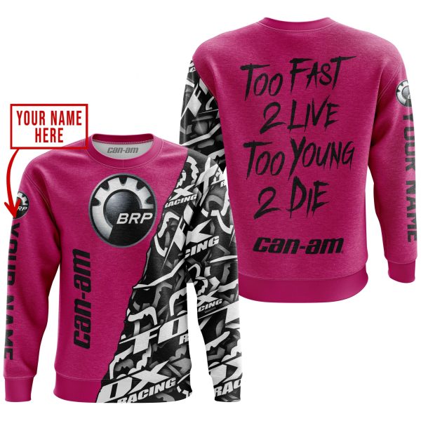 TOO FAST TO LIVE TOO YOUNG TO DIE - LIMITED EDITION - CUSTOM NAME - CAN AM - PINK 1 - Image 3