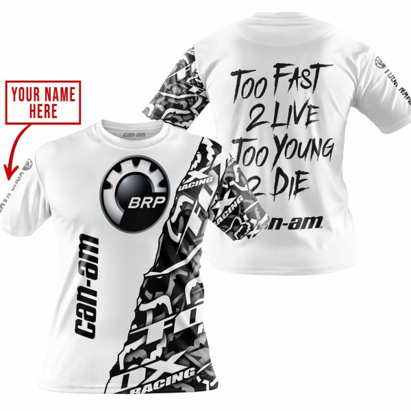TOO FAST TO LIVE TOO YOUNG TO DIE - LIMITED EDITION - CUSTOM NAME - CAN AM - WHITE - Image 4