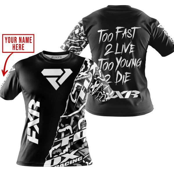 TOO FAST TO LIVE TOO YOUNG TO DIE - LIMITED EDITION - CUSTOM NAME - FXR - BLACK - Image 4