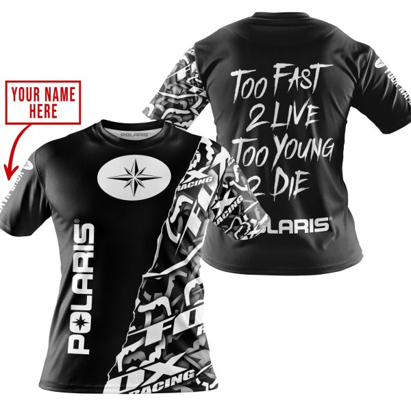 TOO FAST TO LIVE TOO YOUNG TO DIE - LIMITED EDITION - CUSTOM NAME - POLARIS - BLACK - Image 4