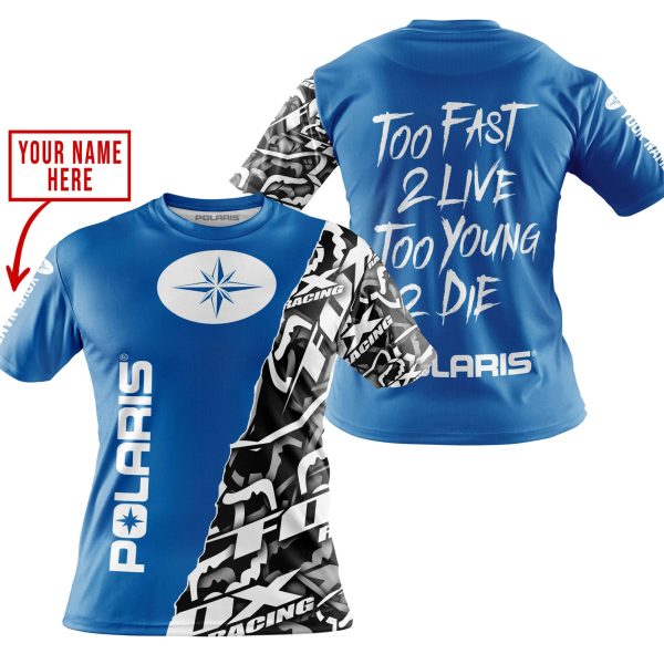 TOO FAST TO LIVE TOO YOUNG TO DIE - LIMITED EDITION - CUSTOM NAME - POLARIS - BLUE - Image 4