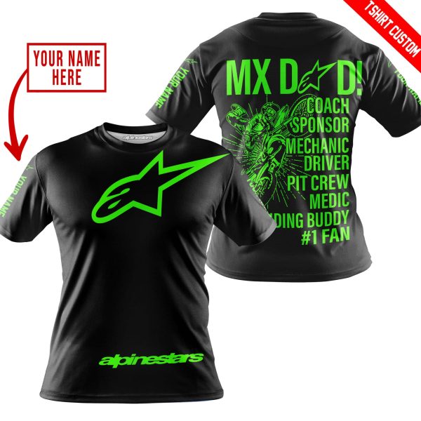MX DAD - PERSONALISED GIFTS FOR CHILDREN & ADULTS - ALPINESTARS - GREEN - Image 4