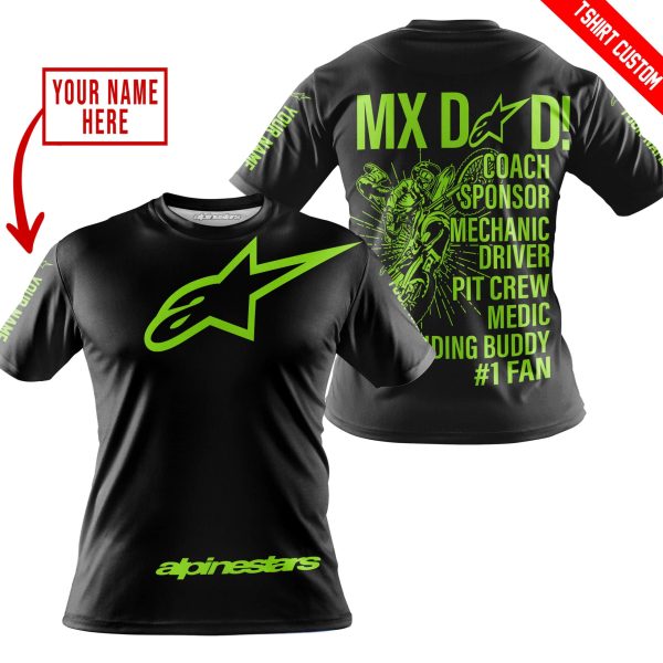 MX DAD - PERSONALISED GIFTS FOR CHILDREN & ADULTS - ALPINESTARS - GREEN 1 - Image 4