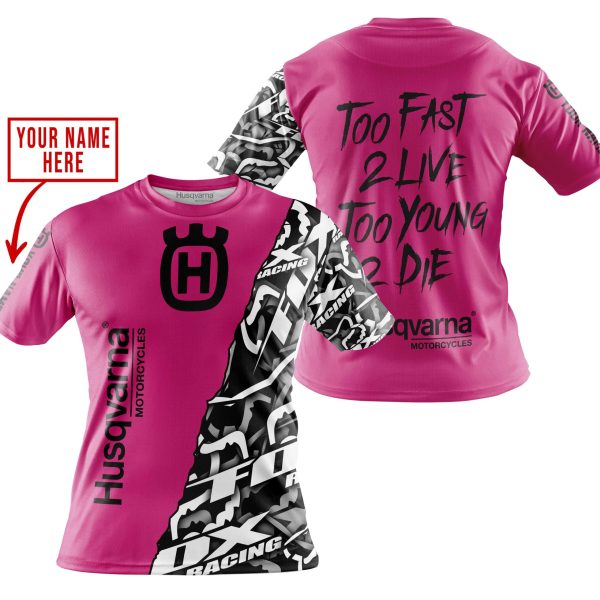 TOO FAST TO LIVE TOO YOUNG TO DIE - LIMITED EDITION - CUSTOM NAME - HUSQVARNA - PINK 1 - Image 4