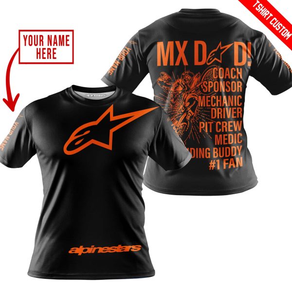 MX DAD - PERSONALISED GIFTS FOR CHILDREN & ADULTS - ALPINESTARS - ORANGE - Image 4