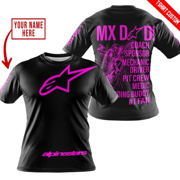 MX DAD - PERSONALISED GIFTS FOR CHILDREN & ADULTS - ALPINESTARS - PINK - Image 4