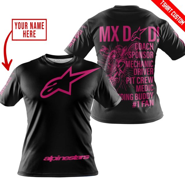 MX DAD - PERSONALISED GIFTS FOR CHILDREN & ADULTS - ALPINESTARS - PINK 1 - Image 3