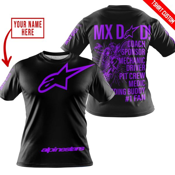 MX DAD - PERSONALISED GIFTS FOR CHILDREN & ADULTS - ALPINESTARS - PURPLE - Image 4