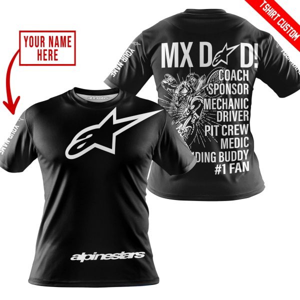 MX DAD - PERSONALISED GIFTS FOR CHILDREN & ADULTS - ALPINESTARS - WHITE - Image 4