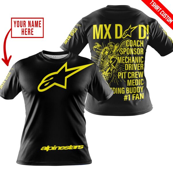 MX DAD - PERSONALISED GIFTS FOR CHILDREN & ADULTS - ALPINESTARS - YELLOW - Image 4