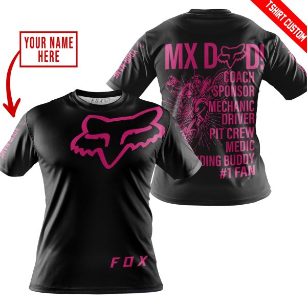 MX DAD - PERSONALISED GIFTS FOR CHILDREN & ADULTS - FOX RACING - PINK 1 BLACK - Image 4