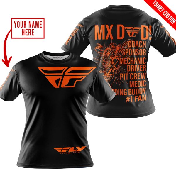MX DAD - PERSONALISED GIFTS FOR CHILDREN & ADULTS - FLY RACING - ORANGE - Image 4