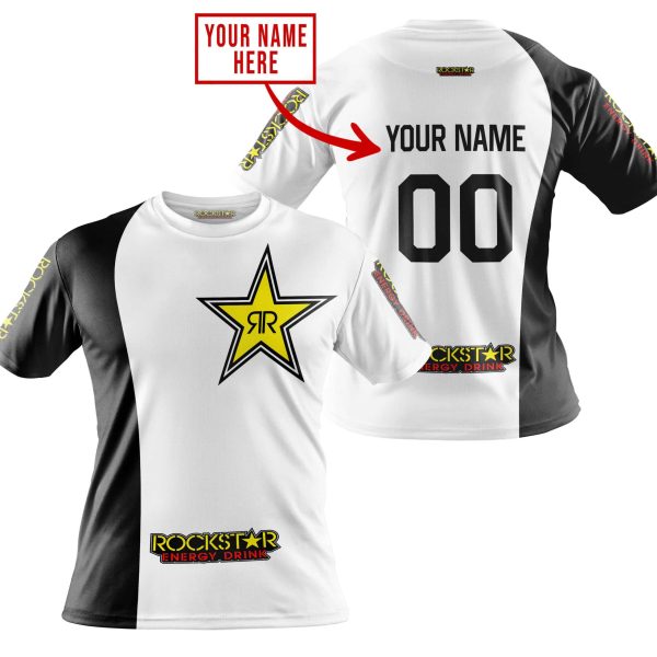 PREMIUM MX - CUSTOM NAME - ROCKSTAR - WHITE - Image 2