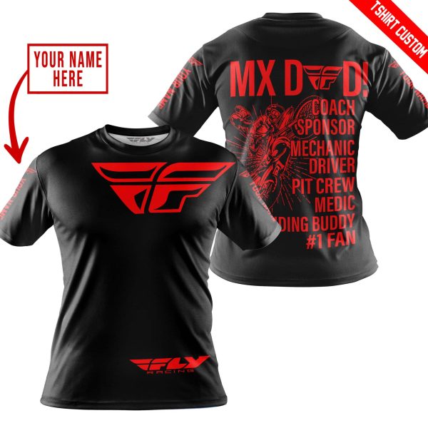MX DAD - PERSONALISED GIFTS FOR CHILDREN & ADULTS - FLY RACING - RED - Image 4