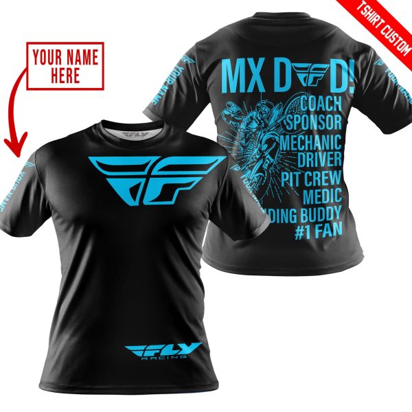 MX DAD - PERSONALISED GIFTS FOR CHILDREN & ADULTS - FLY RACING - SKY BLUE - Image 4