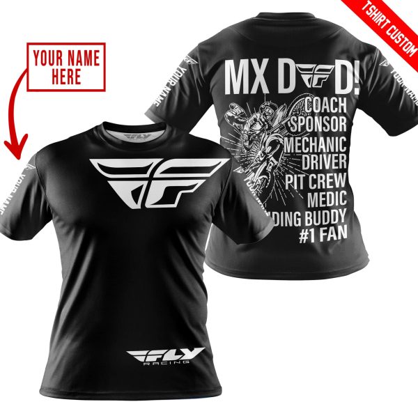 MX DAD - PERSONALISED GIFTS FOR CHILDREN & ADULTS - FLY RACING - WHITE - Image 4