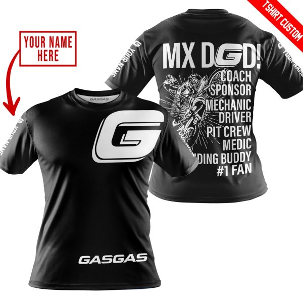 MX DAD - PERSONALISED GIFTS FOR CHILDREN & ADULTS - GAS GAS -BLACK WHITE - Image 4