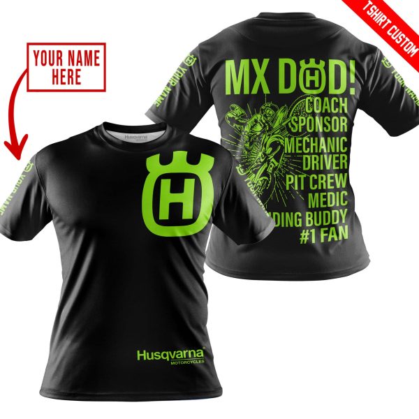 MX DAD - PERSONALISED GIFTS FOR CHILDREN & ADULTS - HUSQVARNA - BLACK GREEN 1 - Image 4