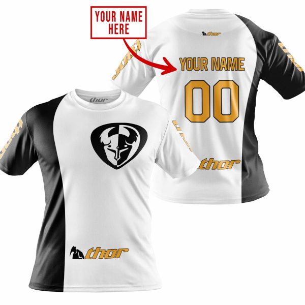PREMIUM MX - CUSTOM NAME - THOR RACING - WHITE - Image 2