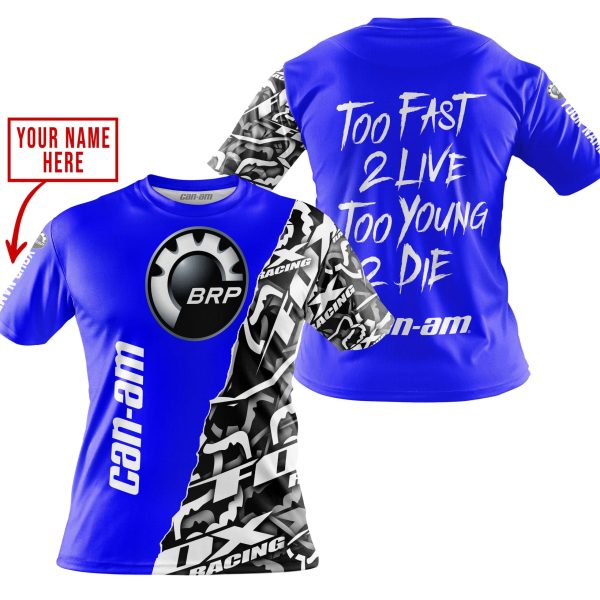TOO FAST TO LIVE TOO YOUNG TO DIE - LIMITED EDITION - CUSTOM NAME - CAN AM - BLUE - Image 4