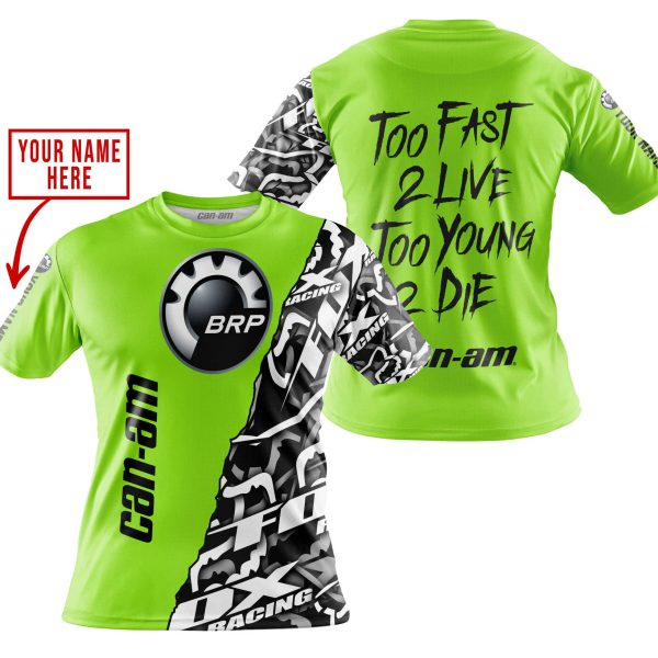 TOO FAST TO LIVE TOO YOUNG TO DIE - LIMITED EDITION - CUSTOM NAME - CAN AM - GREEN 1 - Image 4