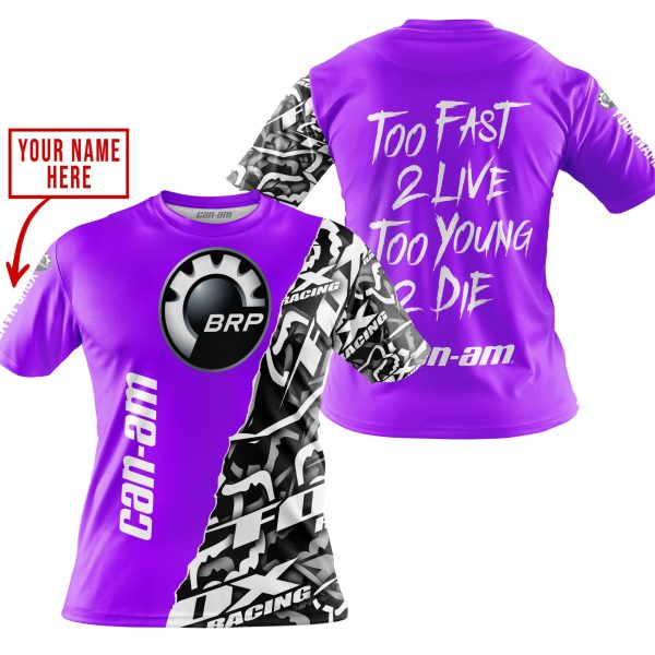 TOO FAST TO LIVE TOO YOUNG TO DIE - LIMITED EDITION - CUSTOM NAME - CAN AM - PURPLE - Image 4