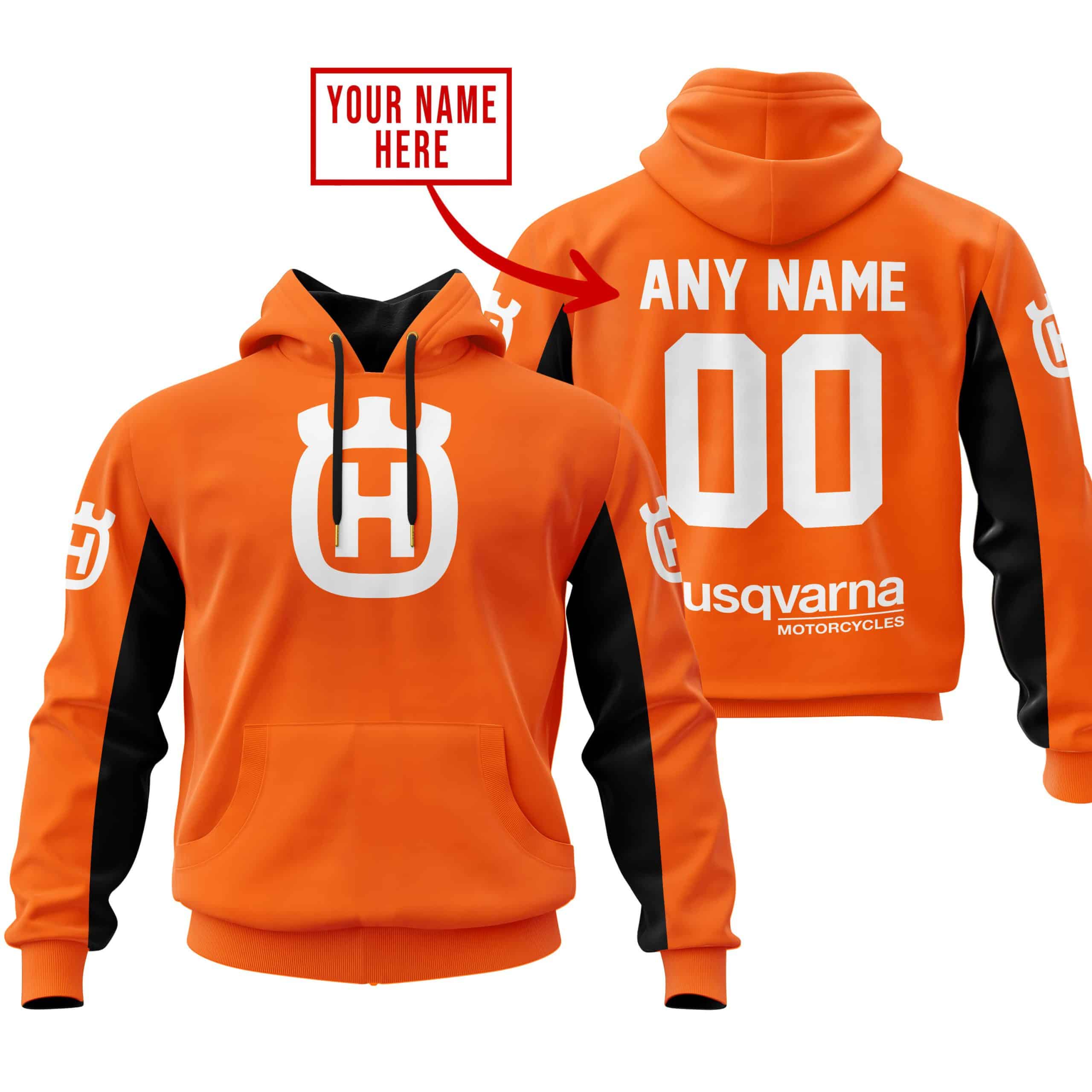 CUSTOM NAME RACING - LIMITED EDITION - HUSQVARNA - ORANGE V2
