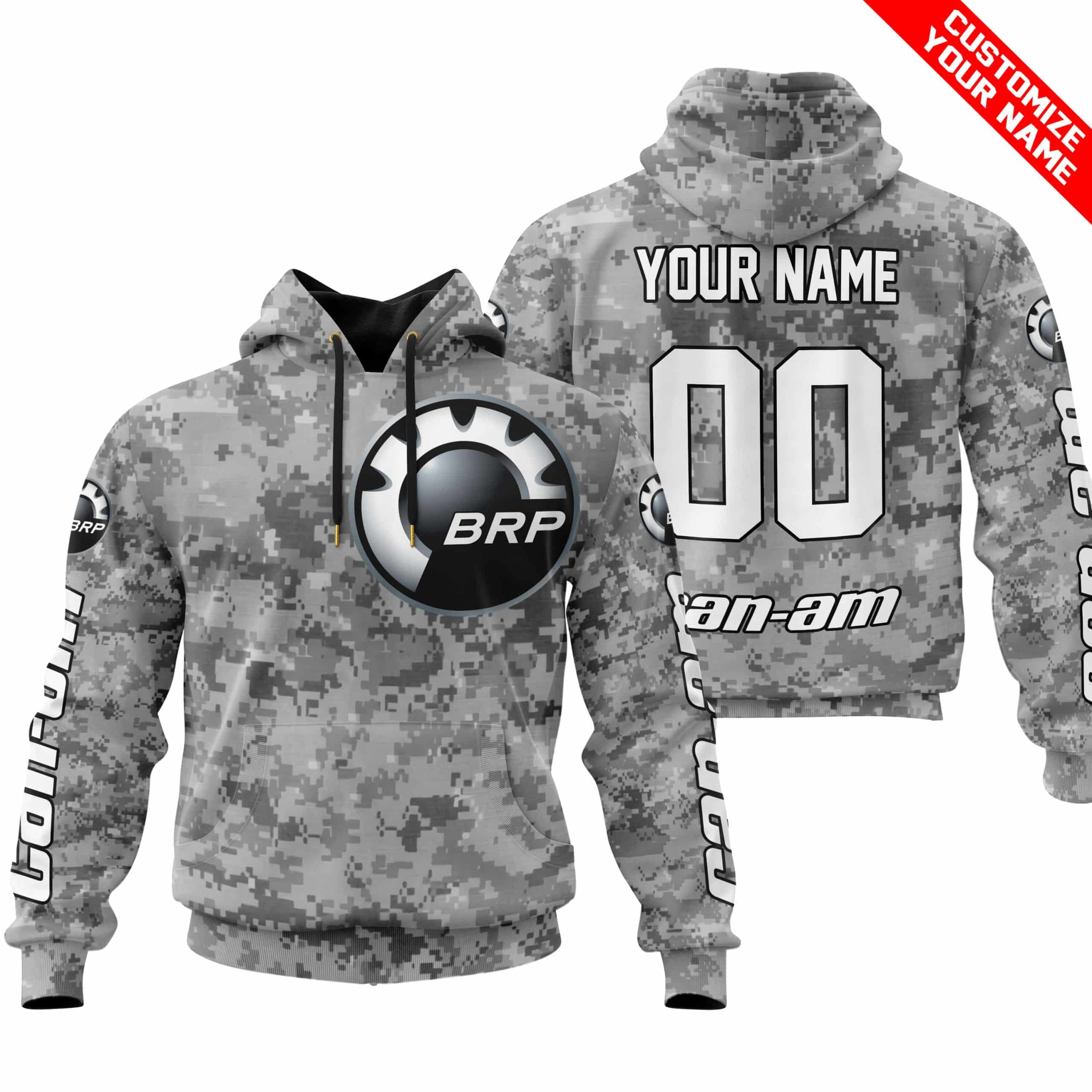 LIMITED EDITION PRODUCTS - US ARMY V1 - CAN AM RACING - CUSTOM NAME - WHITE