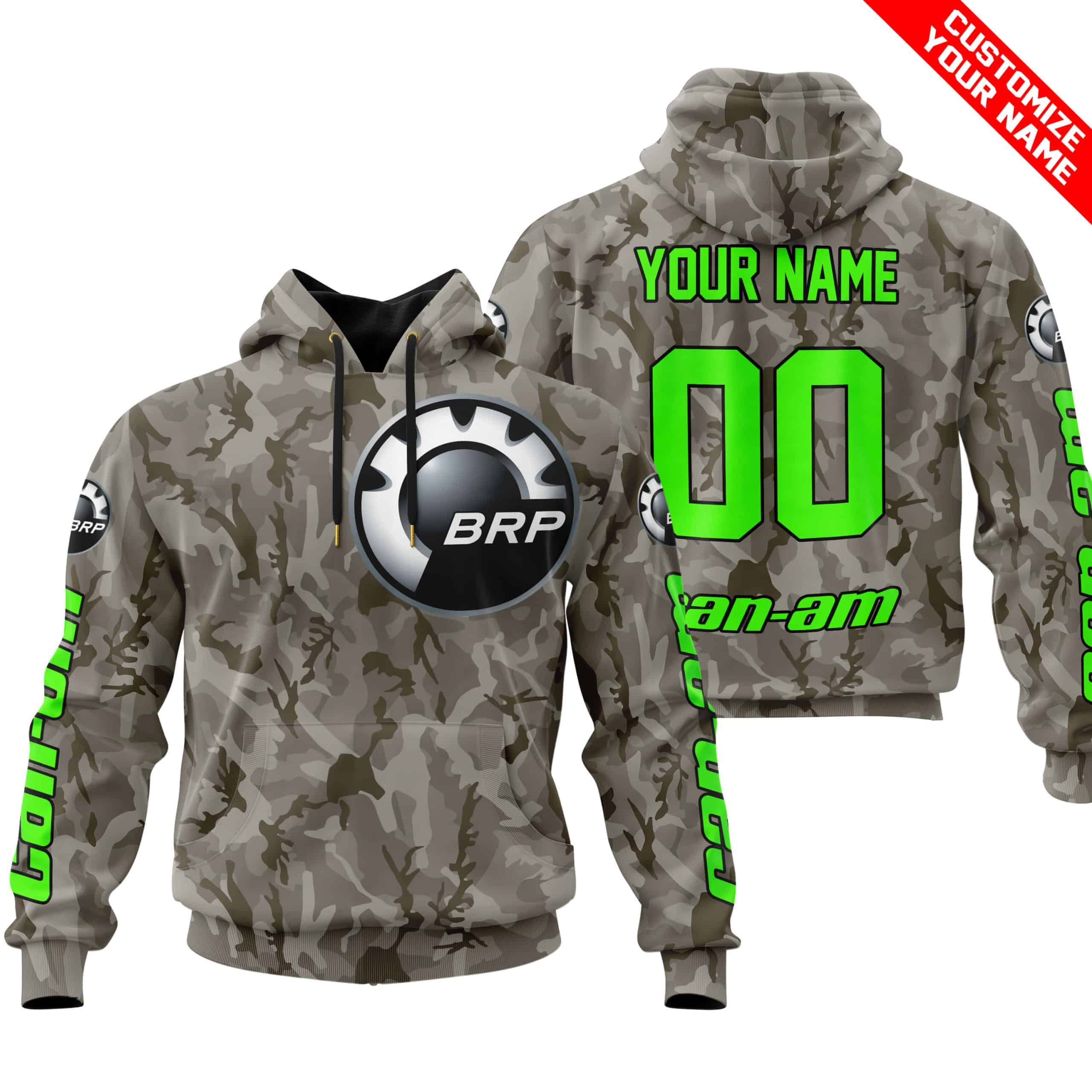LIMITED EDITION PRODUCTS - US ARMY V2 - CAN AM RACING - CUSTOM NAME - GREEN - Image 2