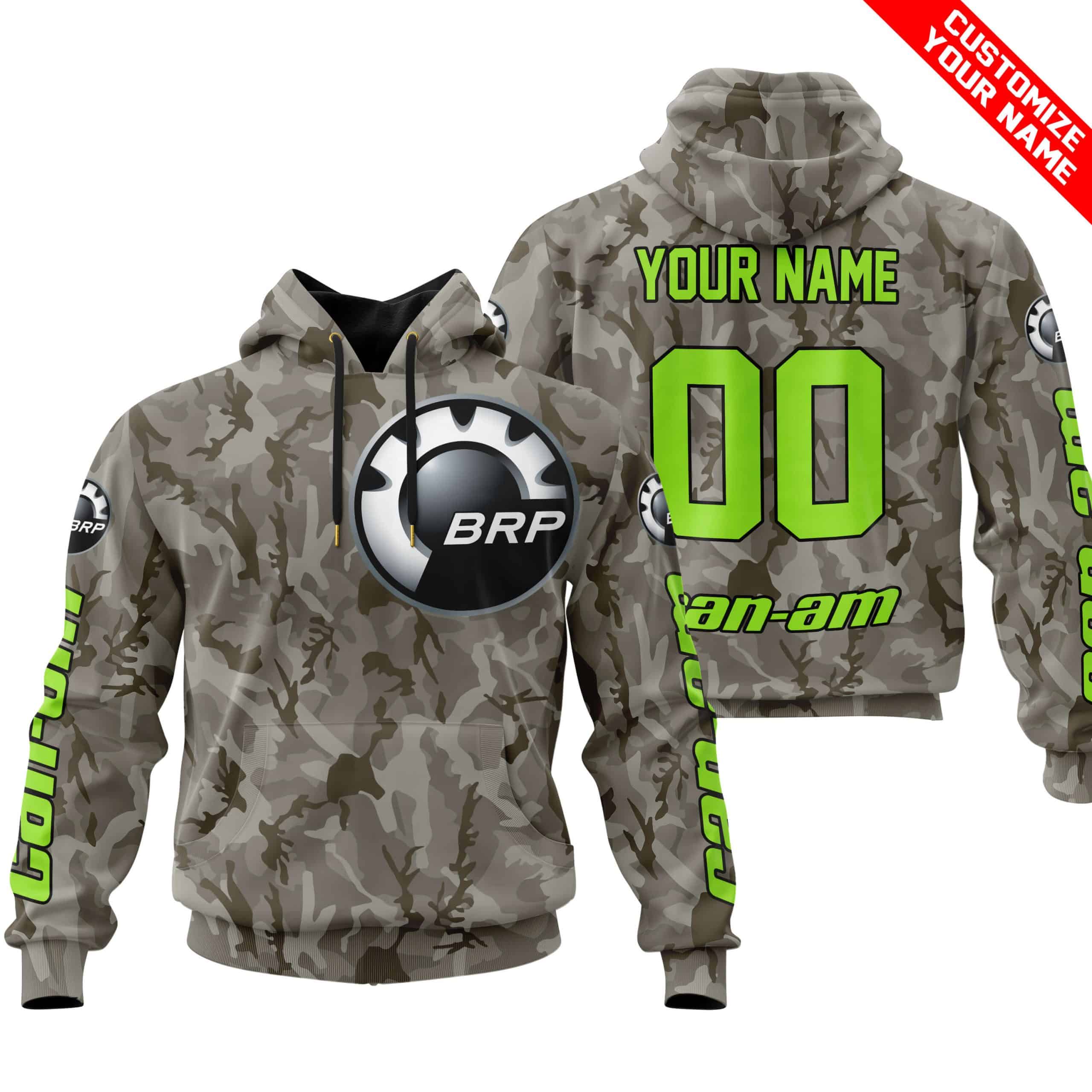 LIMITED EDITION PRODUCTS - US ARMY V2 - CAN AM RACING - CUSTOM NAME - GREEN 1
