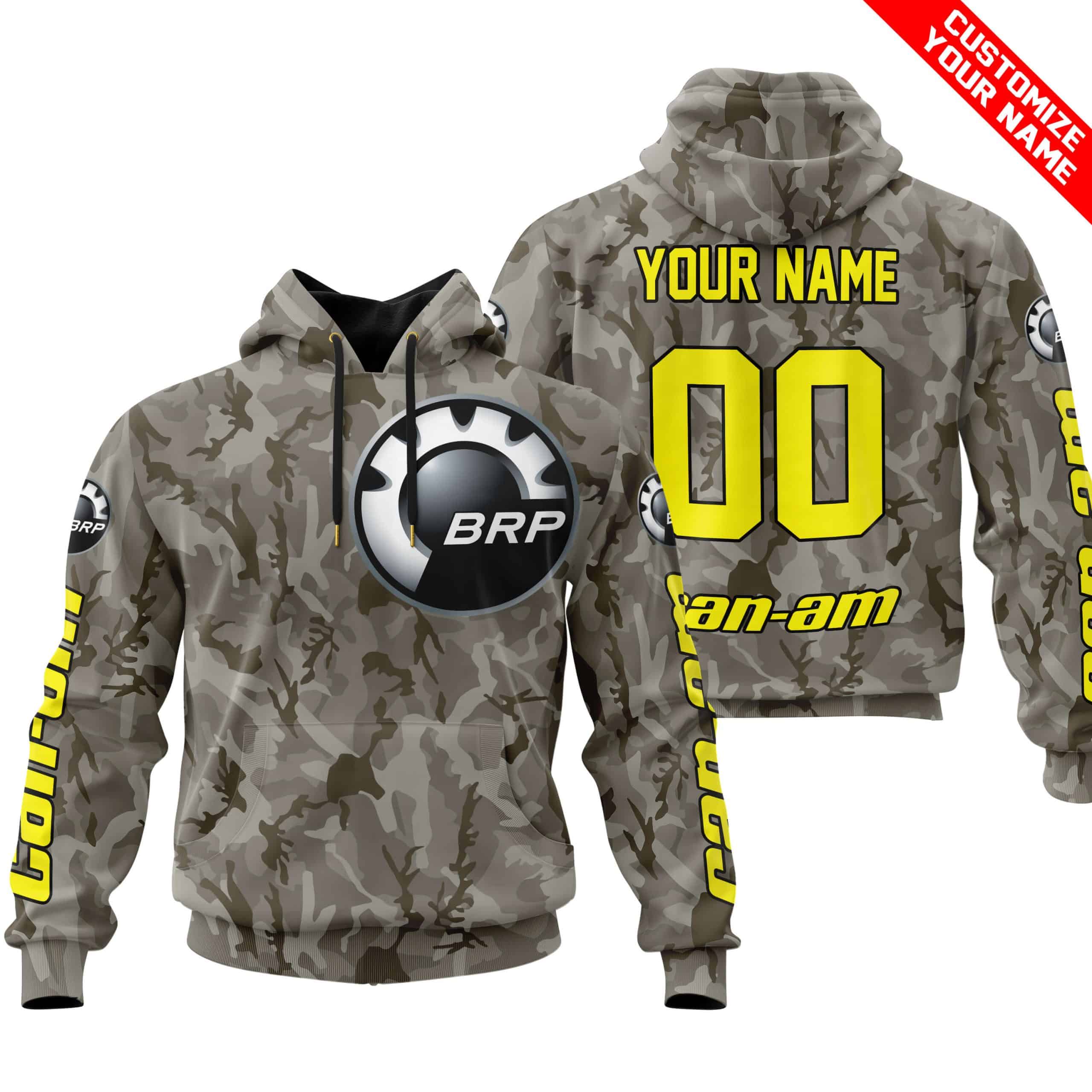 LIMITED EDITION PRODUCTS - US ARMY V2 - CAN AM RACING - CUSTOM NAME - YELLOW