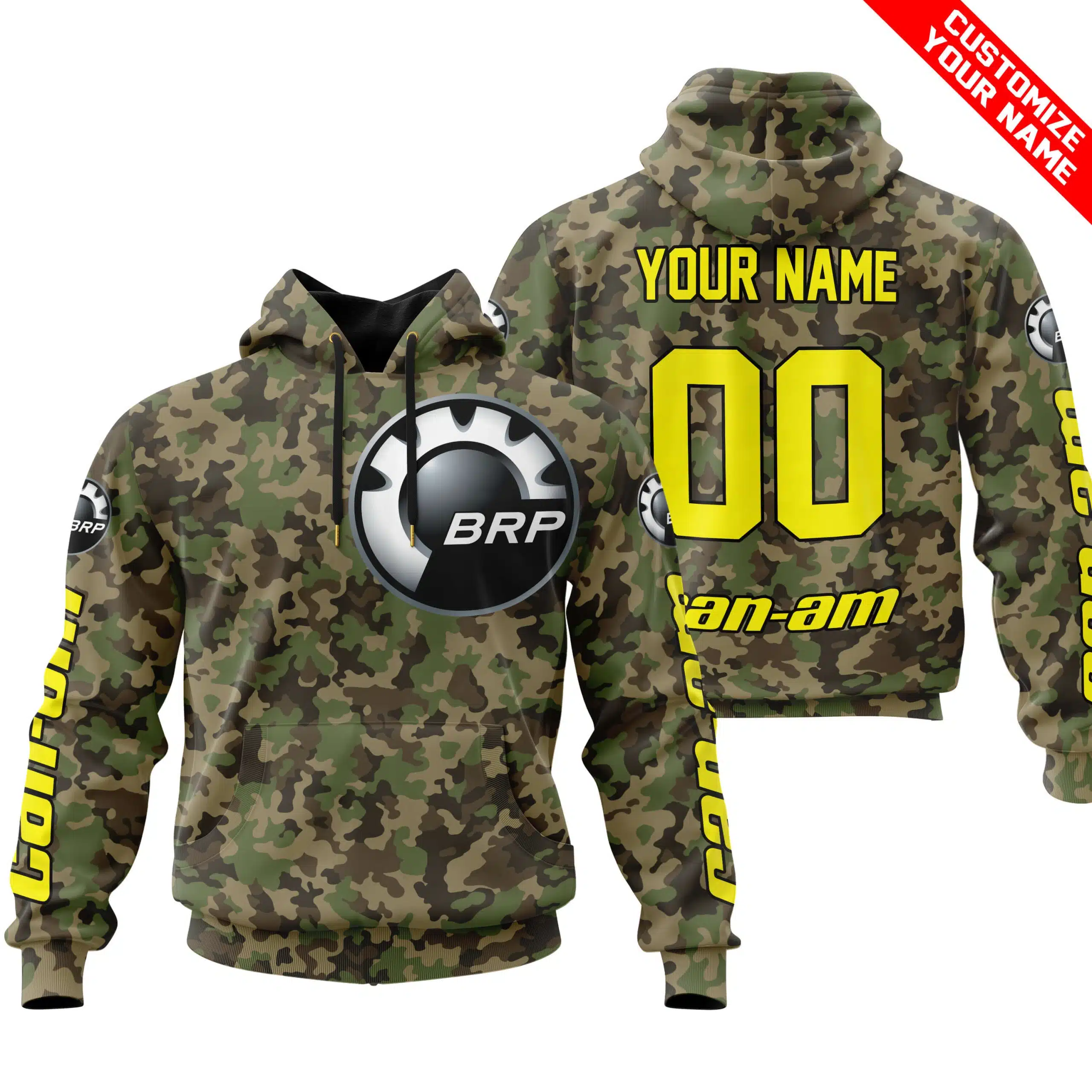 LIMITED EDITION PRODUCTS - US ARMY V3 - CAN AM RACING - CUSTOM NAME - YELLOW